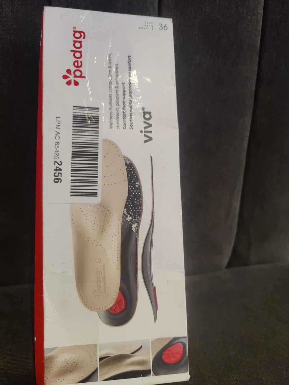 Beige and Black Comfort Shoe Insoles